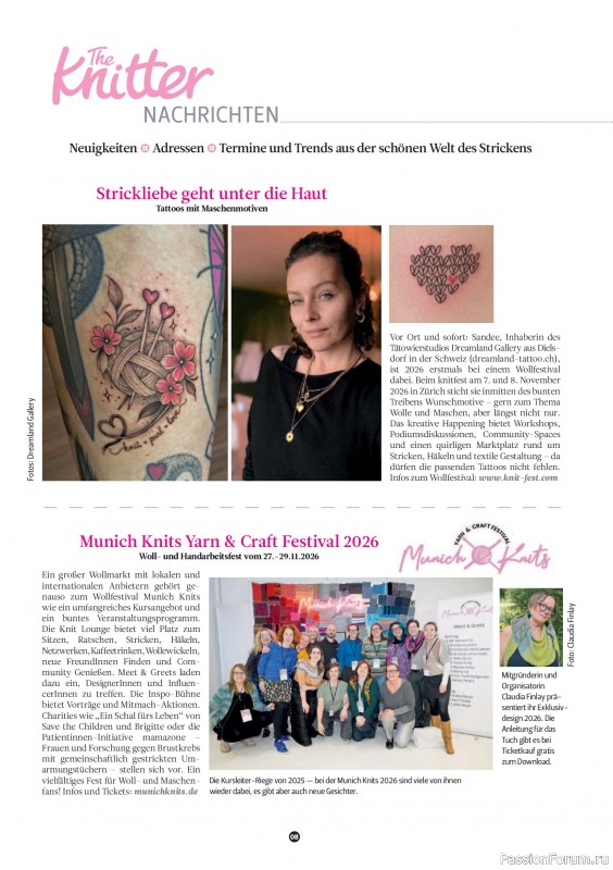 Вязаные проекты спицами в журнале «The Knitter №84 2026 Germany»