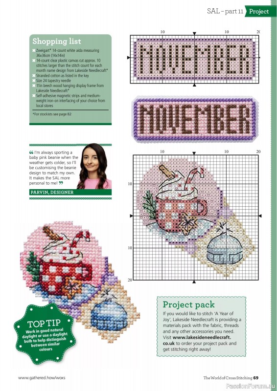 Коллекция вышивки в журнале «The World of Cross Stitching №364 2025»