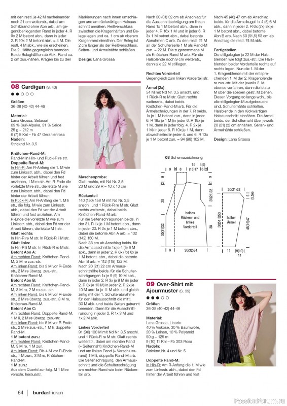 Вязаные модели в журнале «Burda Stricken №3 2025»
