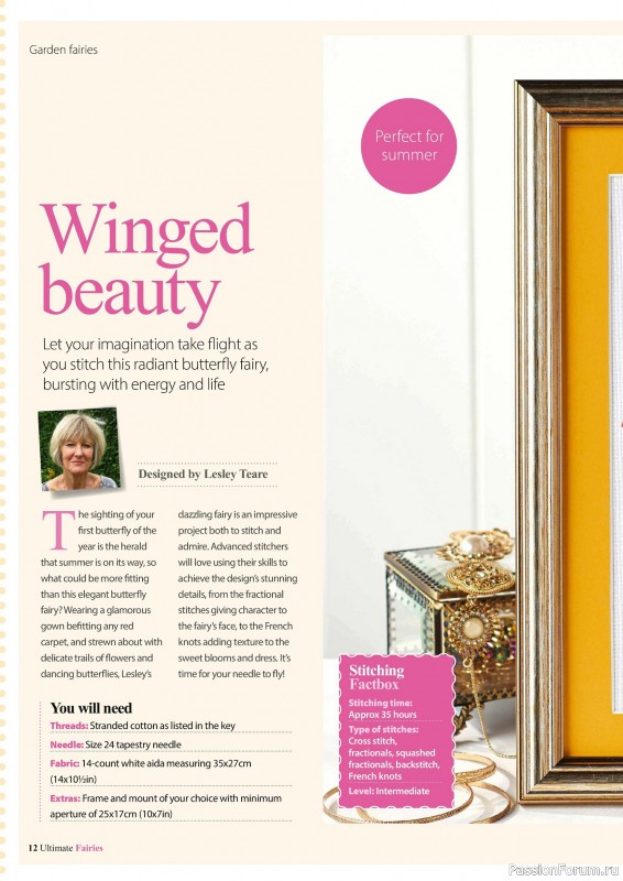 Коллекция вышивки в журнале «Ultimate CrossStitch Faries - November 2025»