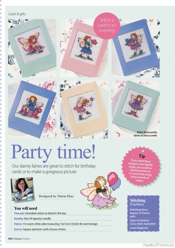 Коллекция вышивки в журнале «Ultimate CrossStitch Faries - November 2025»