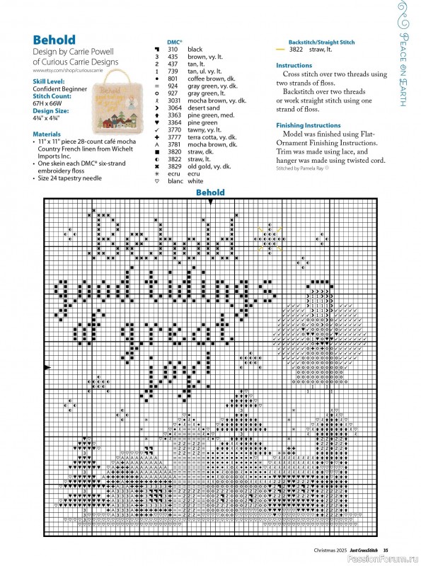 Коллекция вышивки в журнале «Just CrossStitch - Christmas 2025»