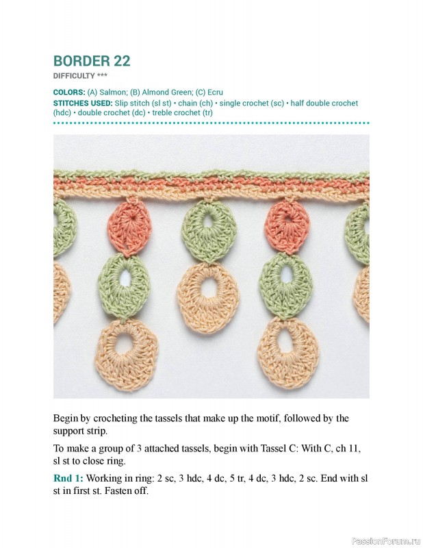 Вязаные проекты в книге &laquo;150 Crochet Borders&raquo;. Часть 1