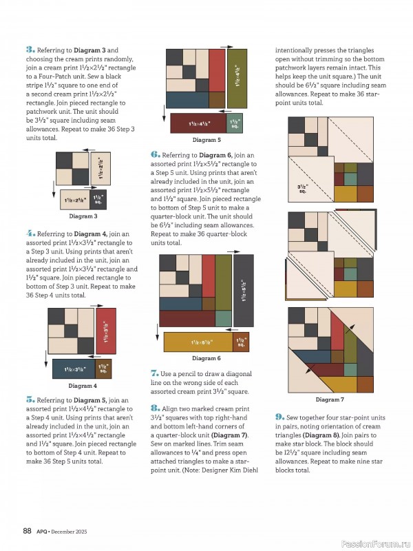Коллекция проектов для рукодельниц в журнале «American Patchwork & Quilting №197 2025»