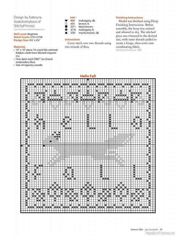 Коллекция вышивки в журнале &laquo;Just CrossStitch - Autumn 2026&raquo;