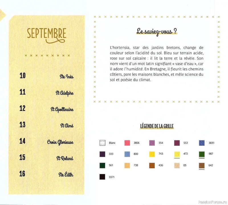 Коллекция вышивки в книге «Reves de fleurs - 2026»