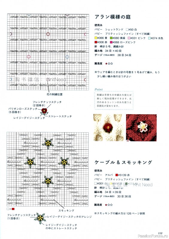Вязаные проекты в книге &laquo;Flower Knitting&raquo;. Часть 2