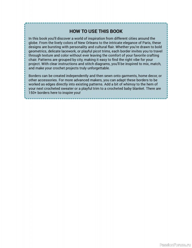 Вязаные проекты в книге &laquo;150 Crochet Borders&raquo;. Часть 1