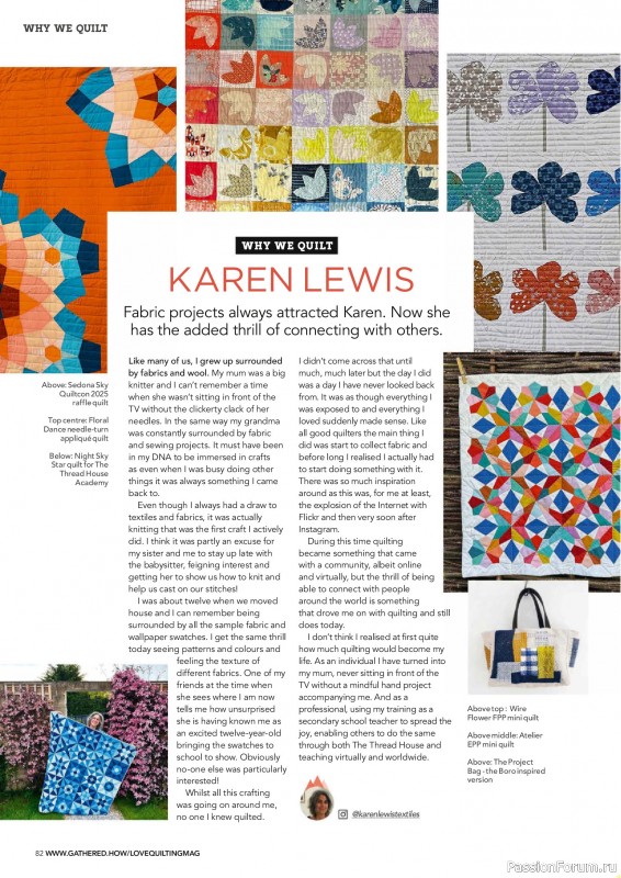 Коллекция проектов для рукодельниц в журнале «Love Patchwork & Quilting №157 2025»