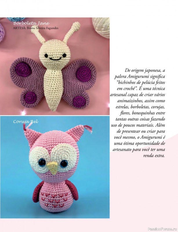 Вязаные проекты крючком в журнале «Mega Artesanato Ed.118 Amigurumis»