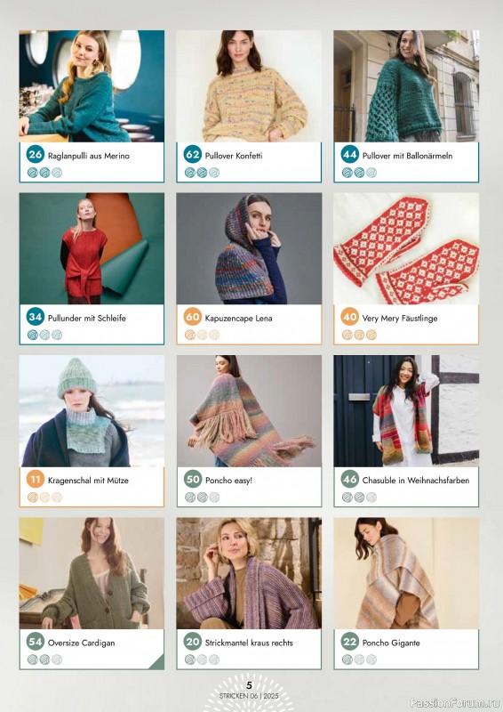 Вязаные проекты в журнале «Einfach Stricken №6 2025»
