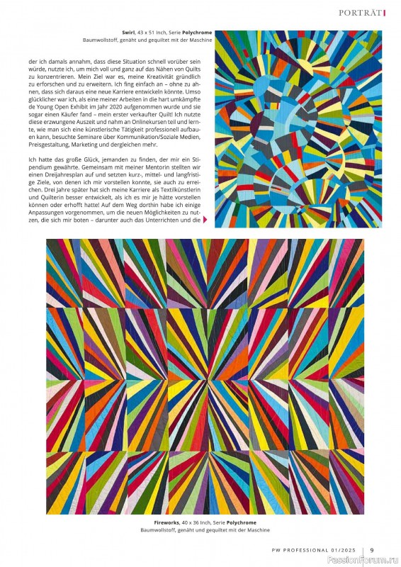 Коллекция проектов для рукодельниц в журнале «Patchwork Professional №1 2025»