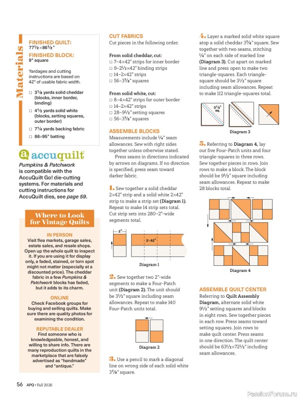 Коллекция проектов для рукодельниц в журнале «American Patchwork & Quilting №201 2026»