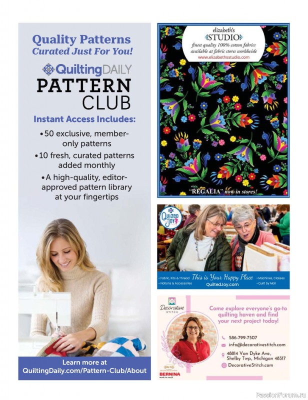 Коллекция проектов для рукодельниц в журнале &laquo;Love of Quilting - Fall 20266&raquo;