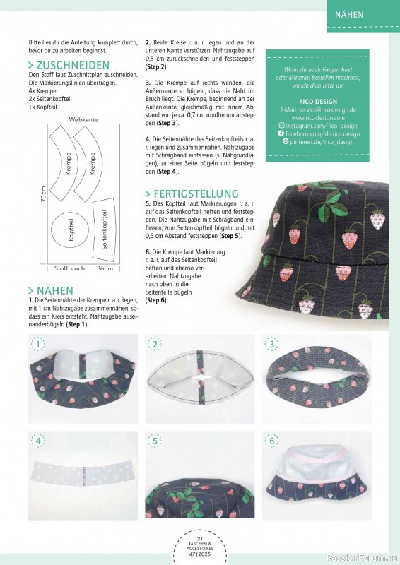 Коллекция проектов для рукодельниц в журнале «Taschen selber machen №47 2025»