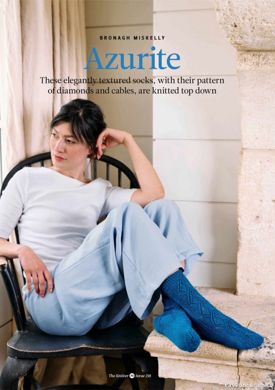 Вязаные проекты спицами в журнале «The Knitter №218 2025»