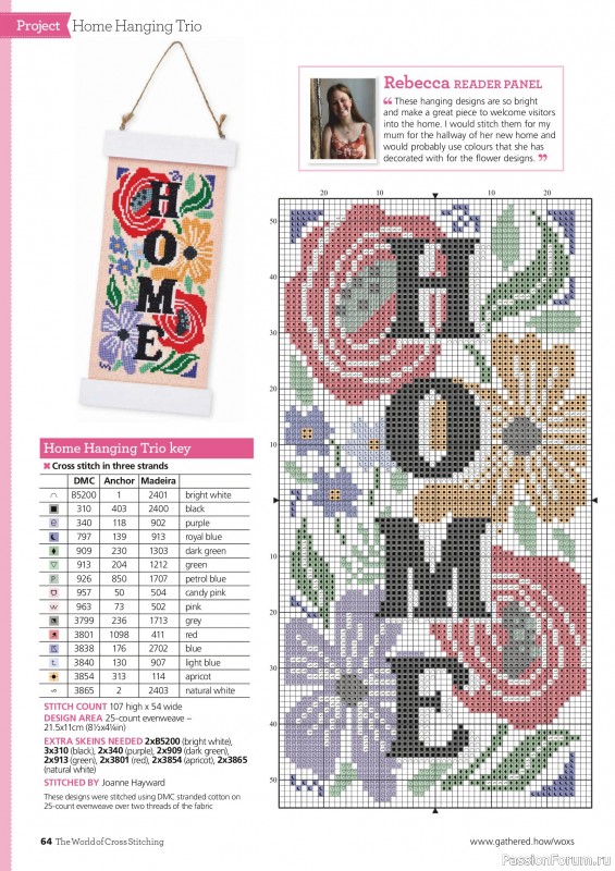 Коллекция вышивки в журнале «The World of Cross Stitching №367 2025»