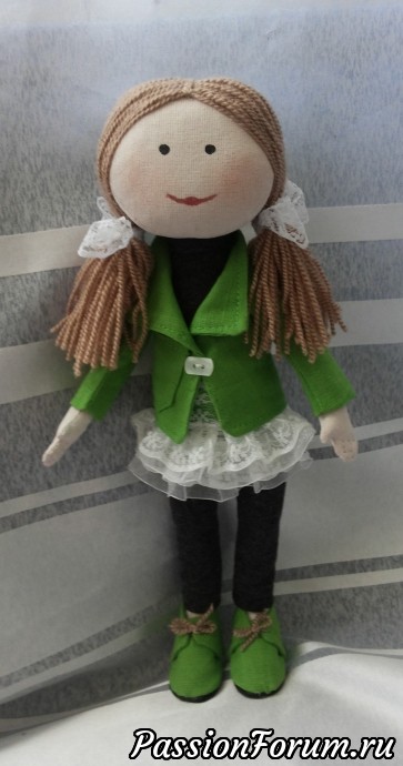 Текстильная куколка- малышка Анюта