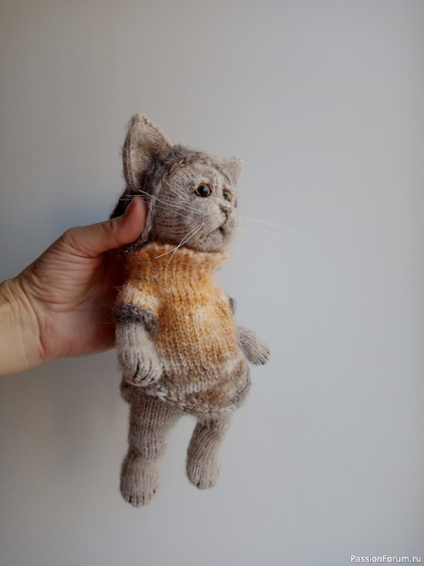 Котик спицами