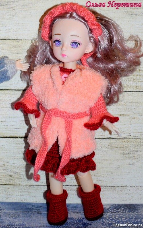 Мастер-класс по вязанию одежды для куклы. Жилетка.