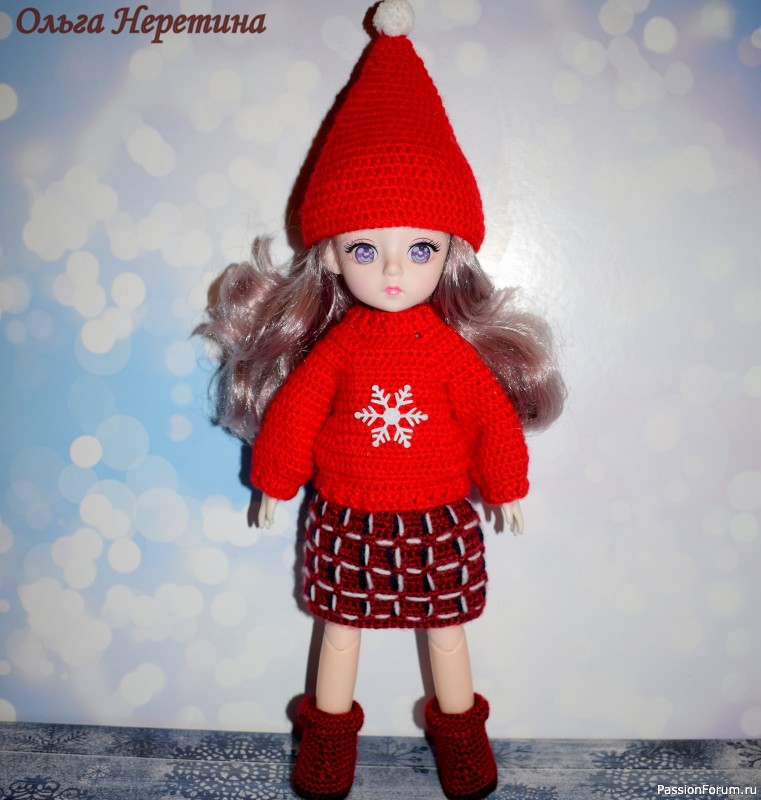 Мастер-класс по вязанию одежды для куклы. Юбка.