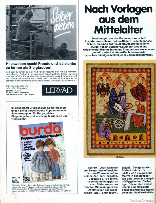 Журнал "Burda special" E588 1981 Gobelinstickerei. Часть I