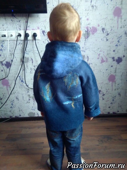 Валяная курточка для мальчика 3-4 года