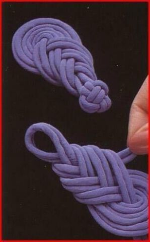застежка для одежды из шнура