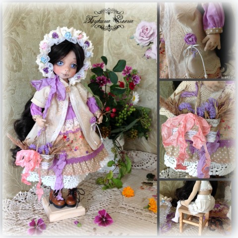 Дианочка, коллекционная текстильная куколка.
