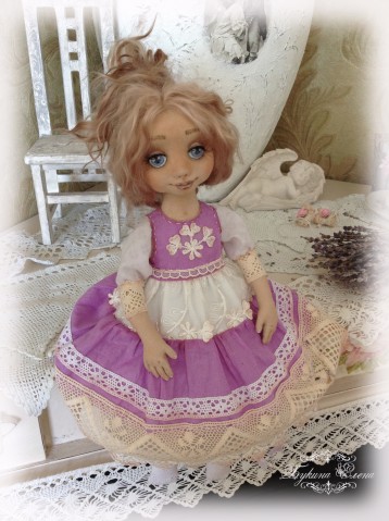 Лэйла, коллекционная текстильная кукла.