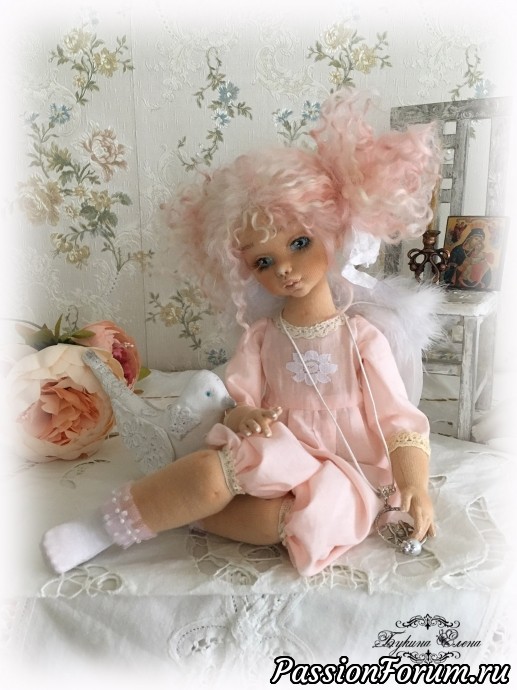 Ангелочек, текстильная кукла.
