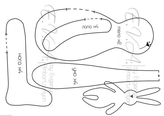 выкройка зайца