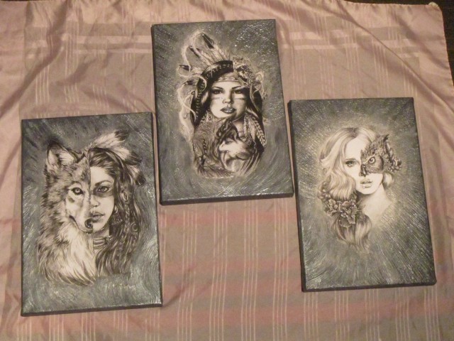 Третья картина из моего триптиха :" Женщина- Королева Жизни !"