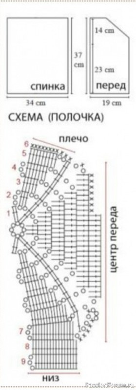 Безрукавка крючком для девочки из мотивов. Схемы