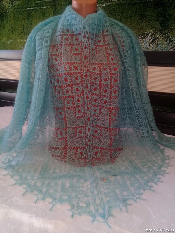 Мои шали по дизайну Карины Земцовой