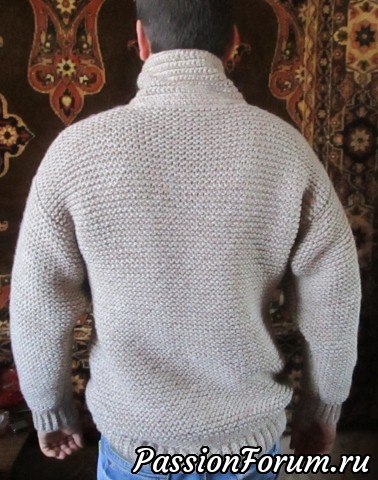 Мужской пуловер спицами и крючком