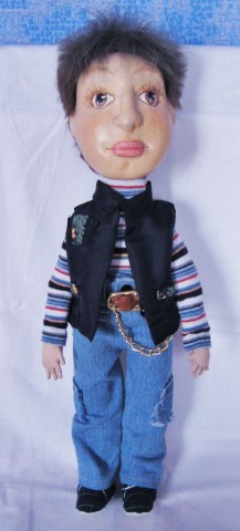 Текстильная кукла Мальчик Дима.