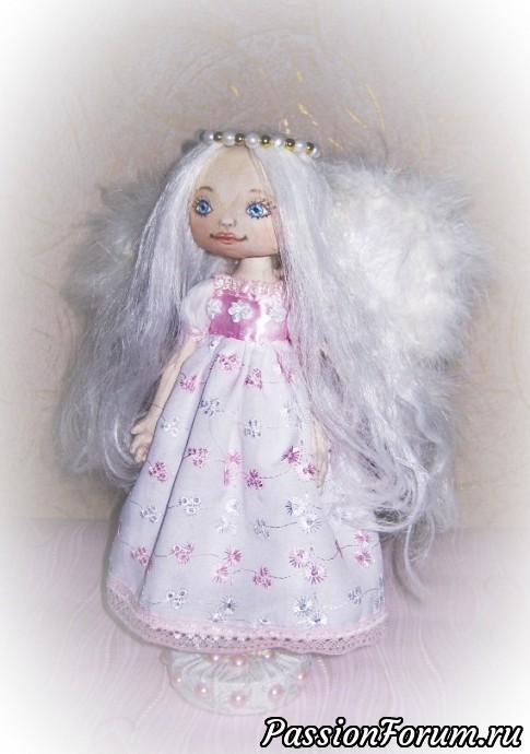 Рождественский ангел, текстильная кукла ручной работы.
