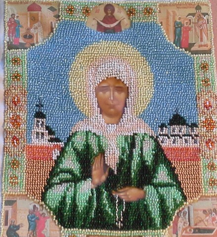К дню рождению Св.Матронушки(22 ноября) вышилась икона и освещена.