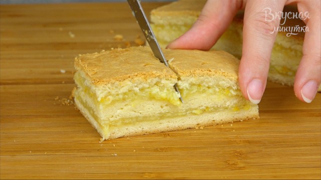 Пирожное с лимонно-апельсиновой начинкой