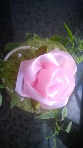 Розы из ленты в технике канзаши