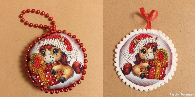 Лошадки-подвесы на ёлочку.