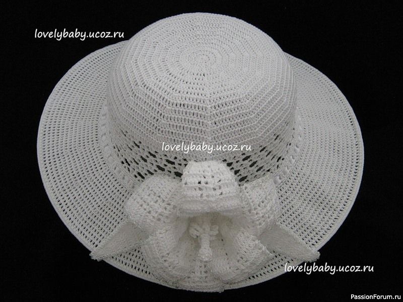 Элегантная шляпка крючком. Схема