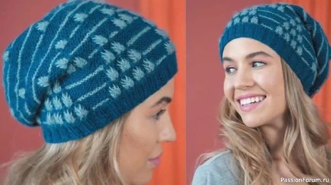 Женская шапочка "Siriviri Slouchy" спицами. Описание