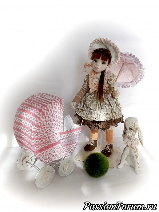 Авторская интерьерная текстильная кукла.