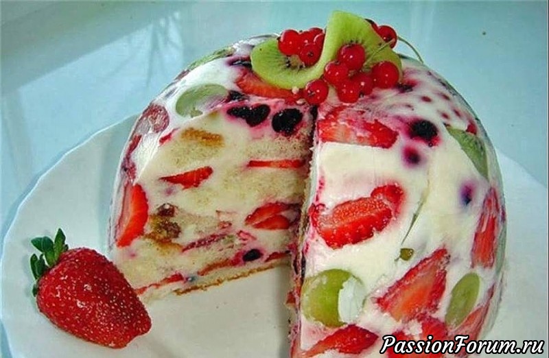 Фруктовый торт (без выпечки).