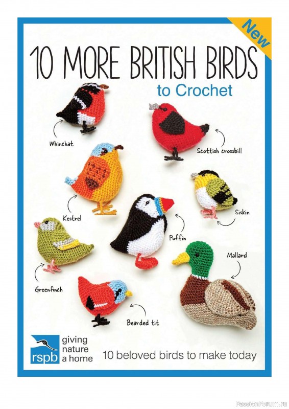 Книга "10 More British Birds to Crochet"