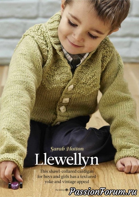 Вязание для детей кардигана Llewellyn