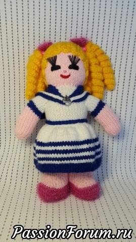 "Моя морячка"-вязанная кукла