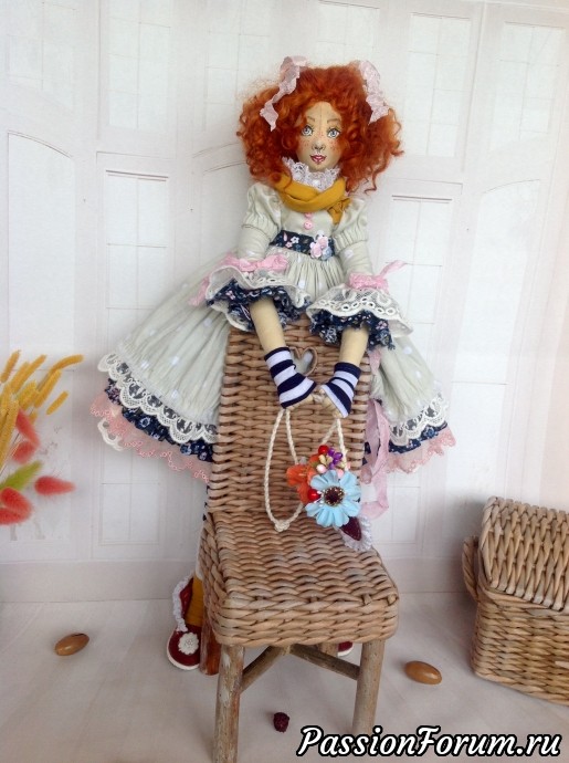 Авторская текстильная интерьерная кукла